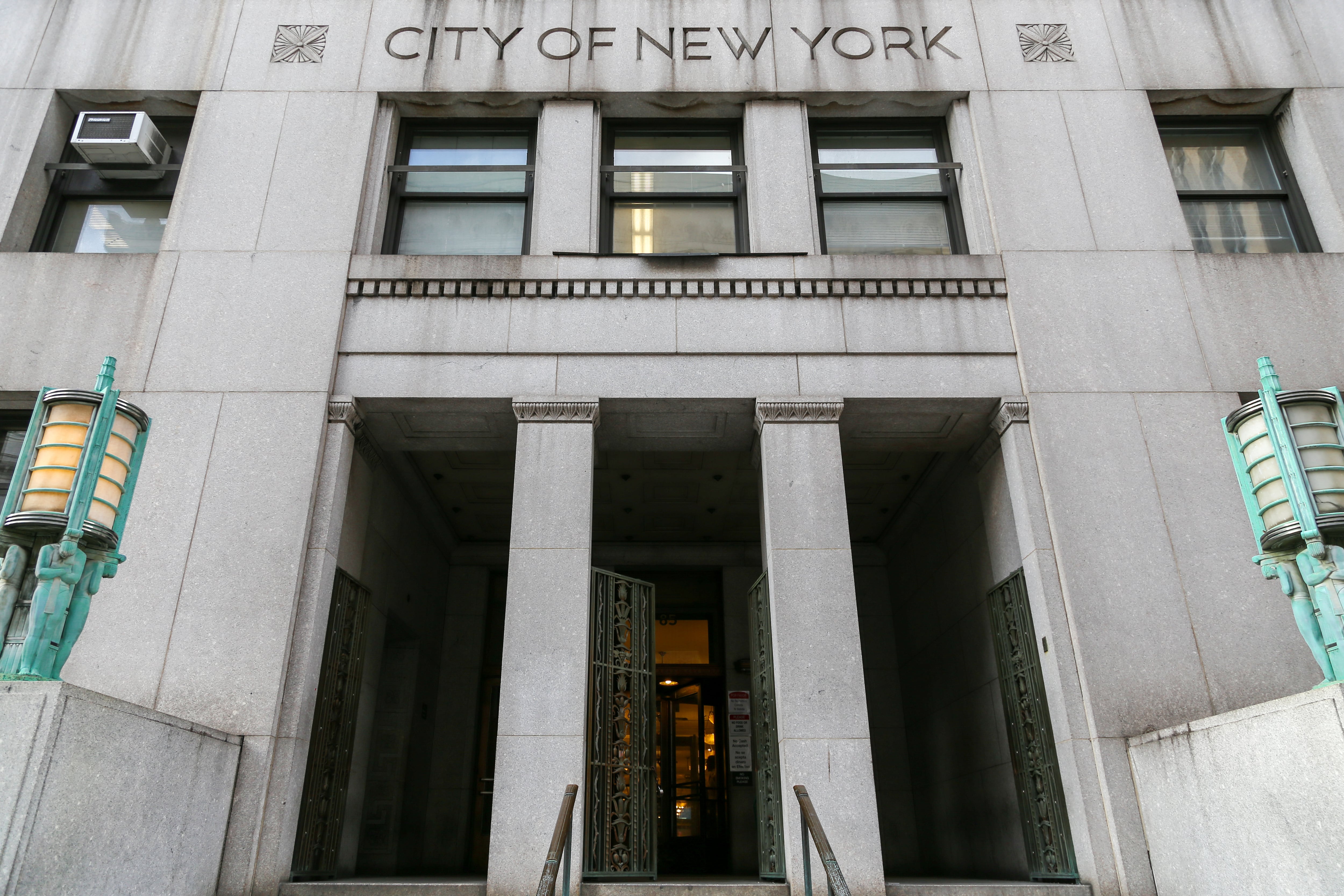 The side entrance of the New York City Department of Health and Mental Hygiene.