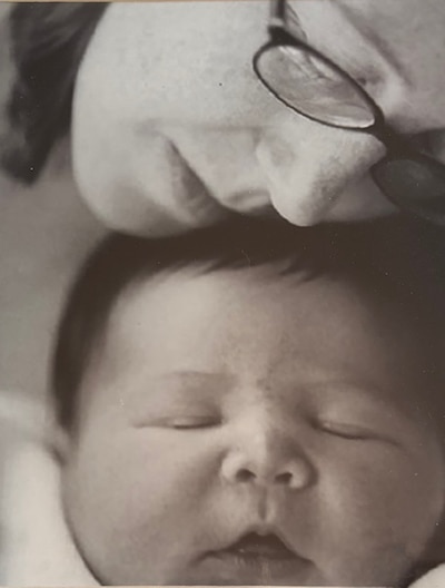 Sarah Blake and her newborn son.