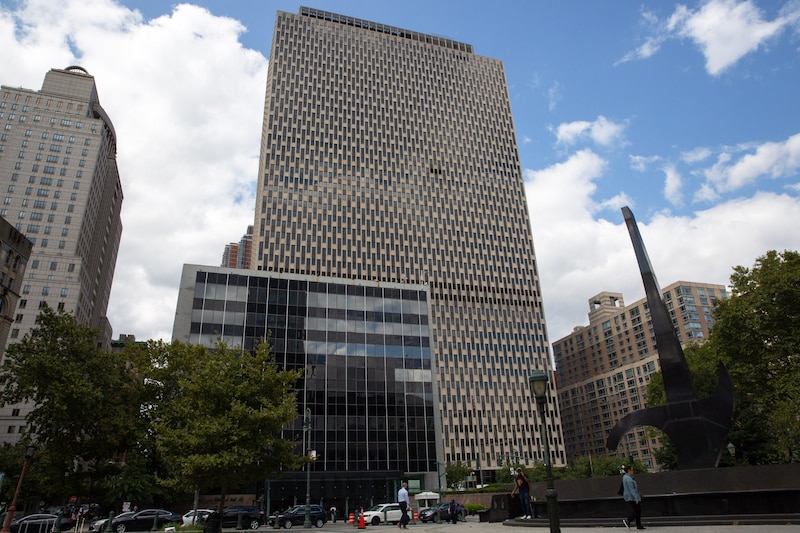 Exterior of a high-rise building in Lower Manhattan.