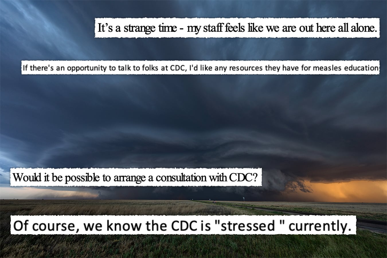 Headlines are overlaid on a photo of Lubbock, Texas.