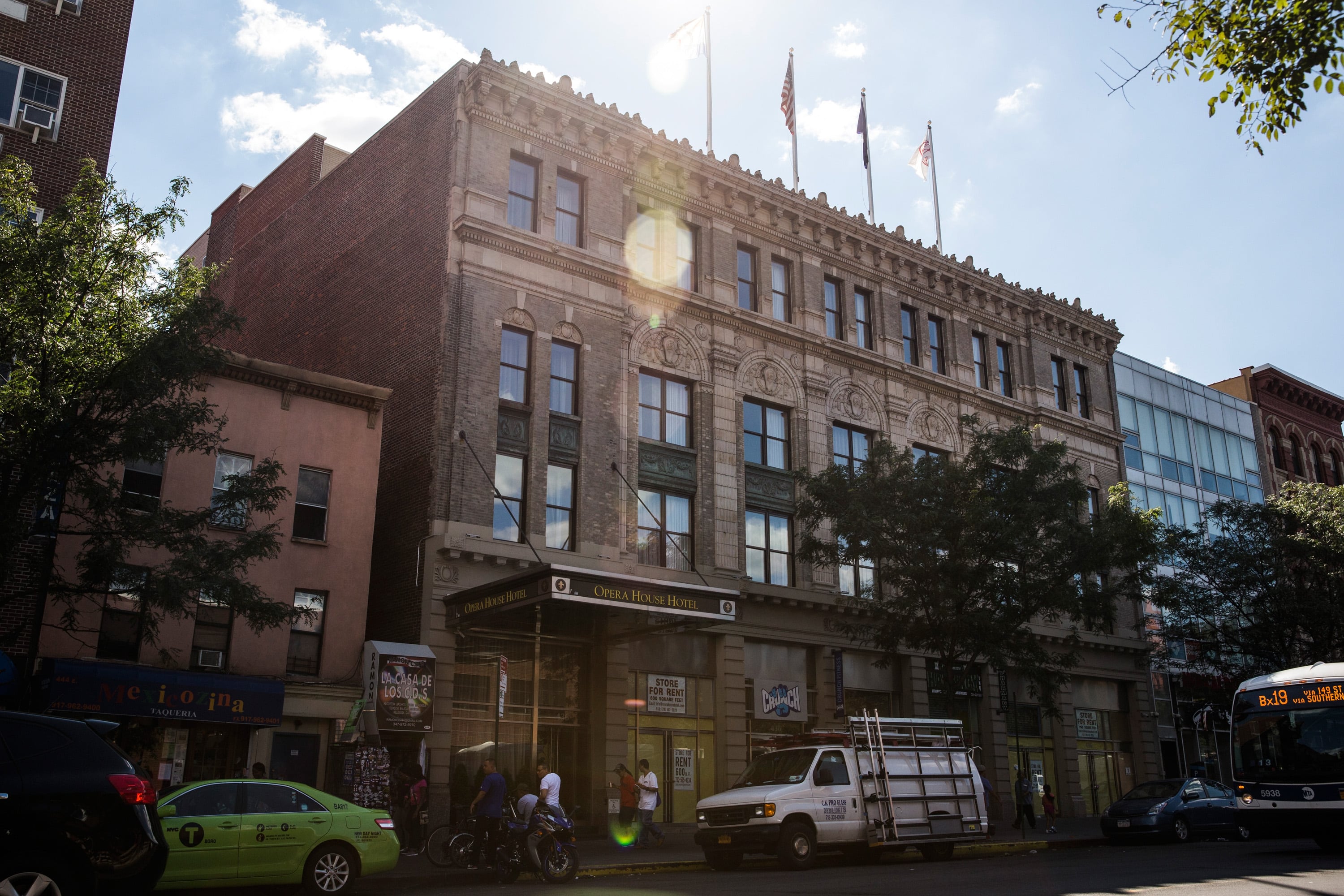 An exterior view of the Opera Hotel in New York City in 2015.