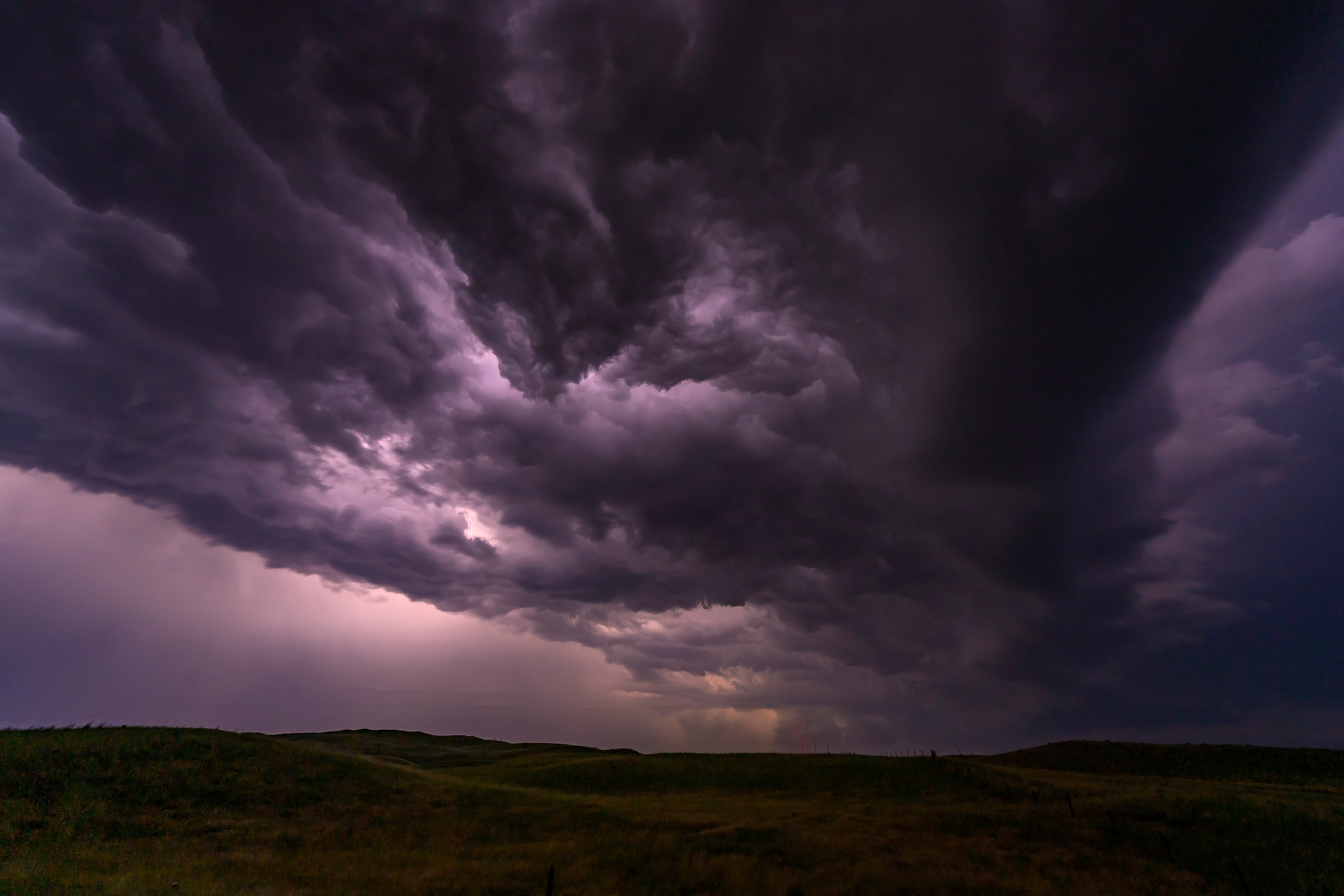 A brooding sky over the plains.