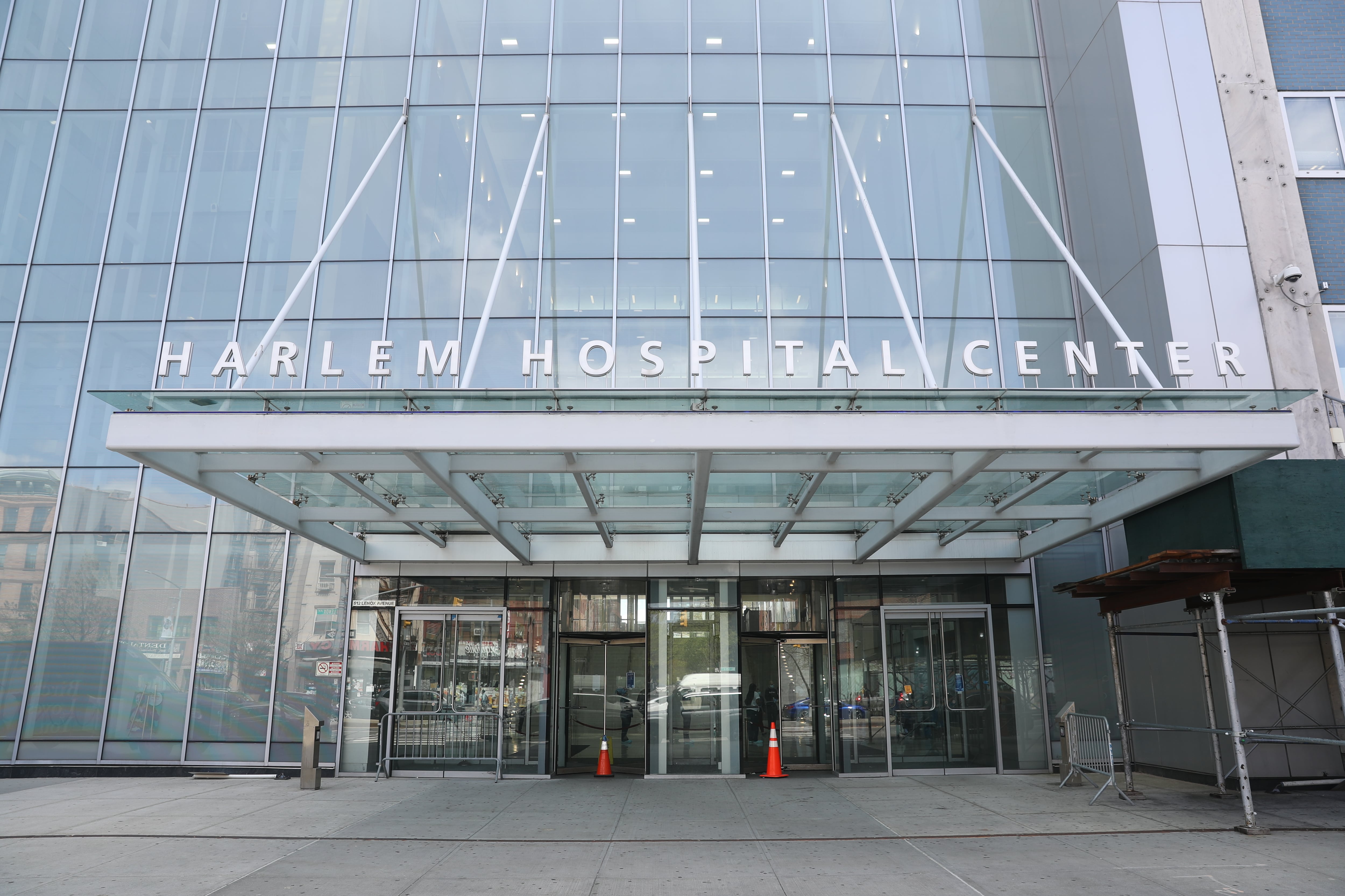 The exterior of Harlem Hospital.
