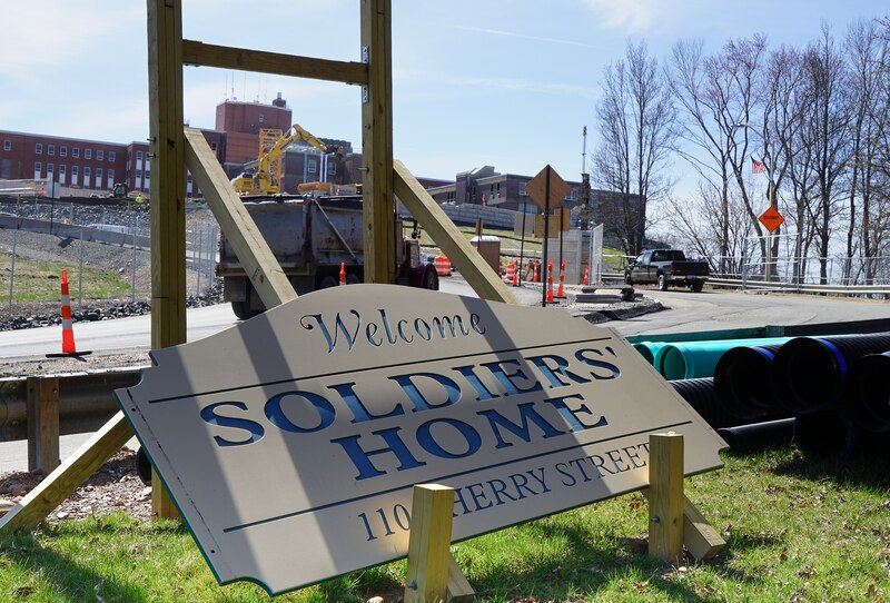 A welcome sign outside Soldiers' Home.