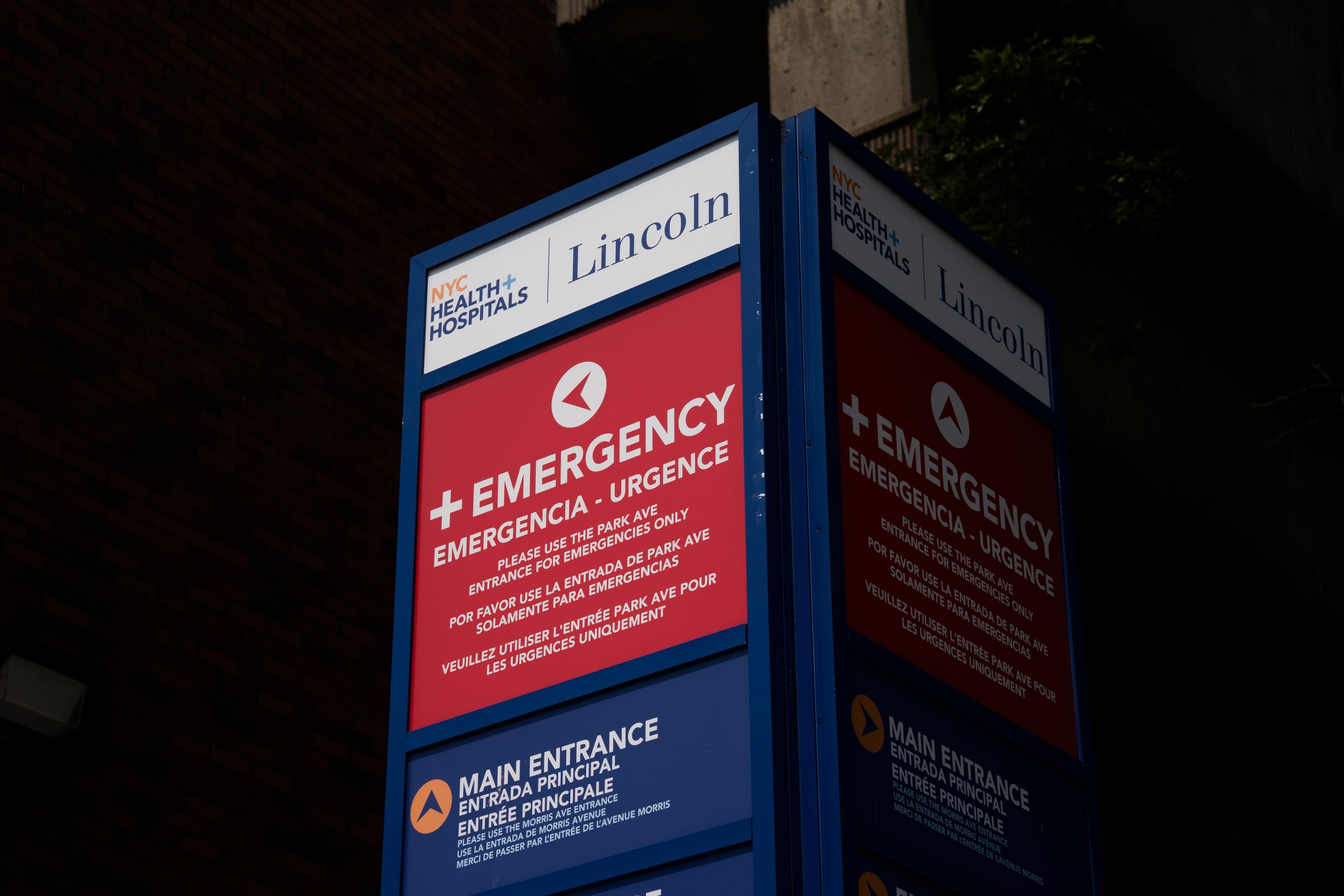 A pole that reads "Emergency" at the very top.